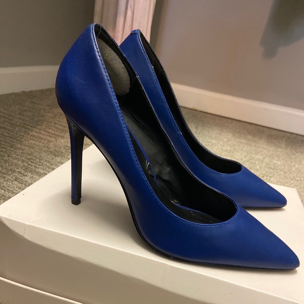 Kurt Geiger Blue Stilleto Court Heels